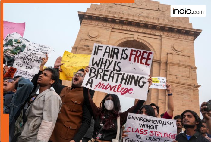 ‘Madvi Hidma amar rahe’: Protest over Delhi air pollution turns violent as posters of top Maoist leader emerge; Chilli spray used on police