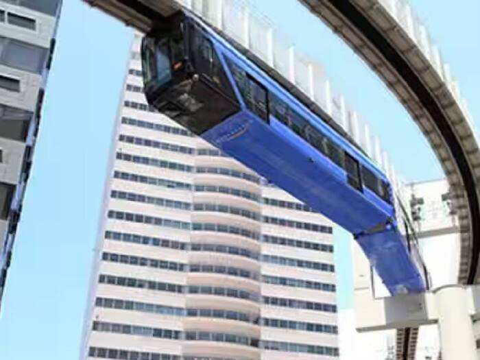 Wuppertal Schwebebahn  an upside down train in Germany
