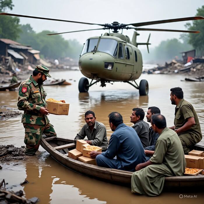 Indian army help pakistan