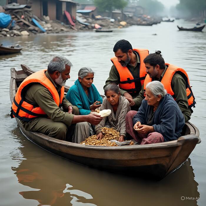 Indian people help to paksitan