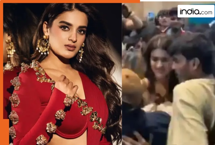 Actress Nidhhi Agerwal mobbed at Hyderabad mall at the Raja Saab song launch, singer Chinmayi reacts strongly: ‘Men behaving worse than…’