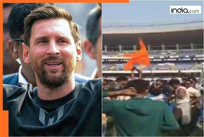 Messi event chaos: Saffron flags waved during mayhem at Kolkata stadium? TMC claims 'some forces' are..., BJP blames...