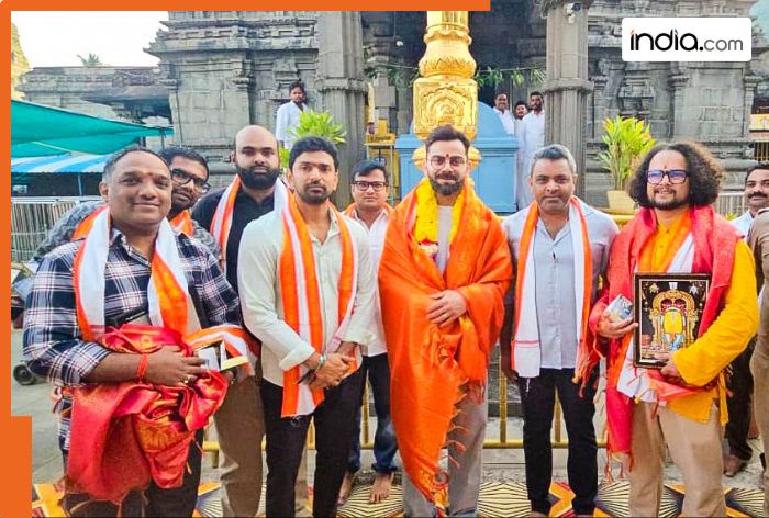 WATCH: Virat Kohli maintain spiritual streak, visits Simhachalam Temple in Visakhapatnam ahead of 3rd ODI vs South Africa last week