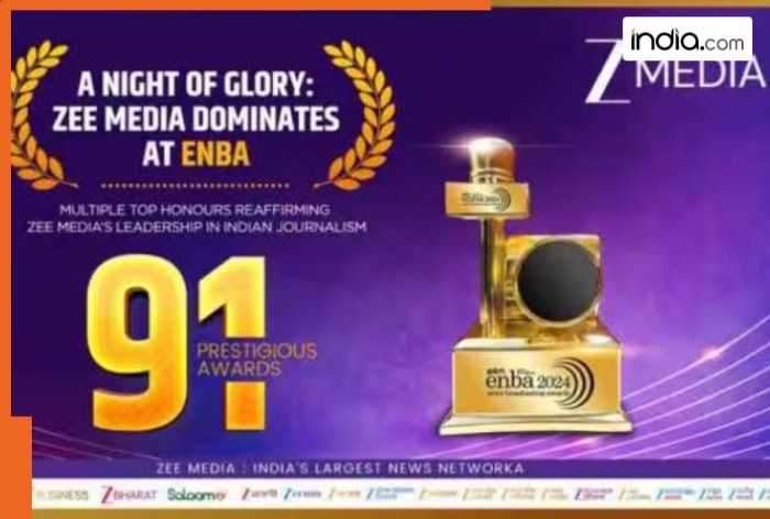 Zee Media Raktimanu Zee Media wins 91 awards at ENBA 2024, reinforces leadership in Indian ...
