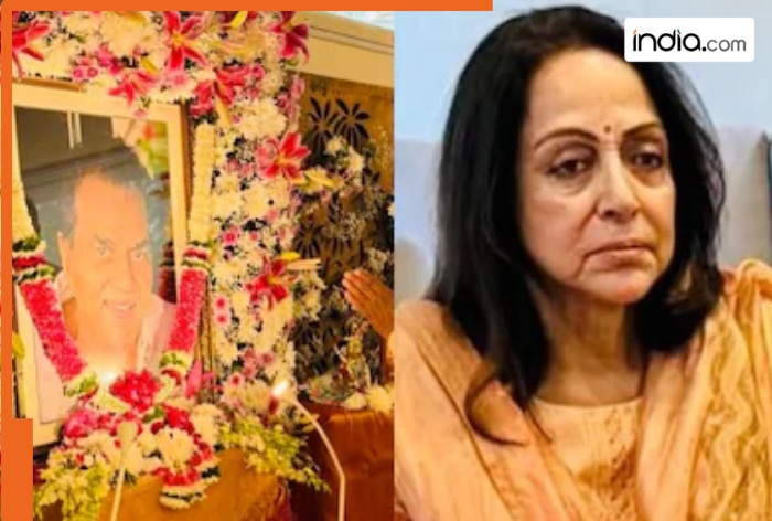 Dharmendra Prayer Meet: Hema Malini breaks down while giving speech about her late husband, ‘Maine kabhi nahi…’- Watch viral video