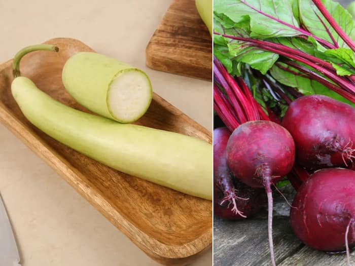 Beetroot with gheeya