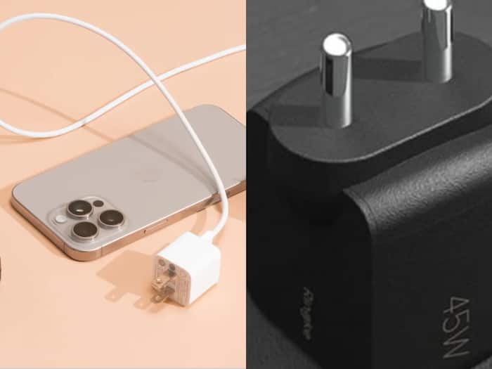 Apple charger white vs android black