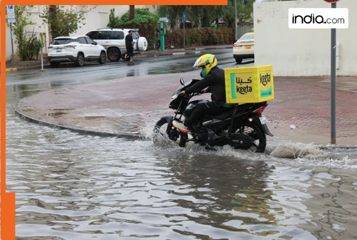 Dubai rains: Heavy rain and thunderstorms sweep across UAE, residents asked to stay indoors, flood alerts issued