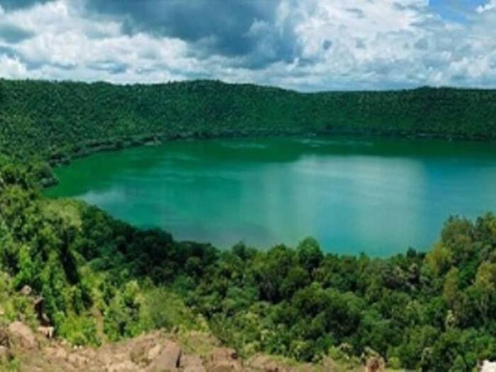 Lonar lake temples submerged news