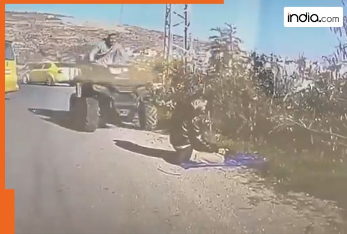 Armed Israeli reservist rams vehicle into Palestinian man offering Namaz; disturbing video goes viral | Watch