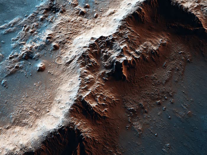 Mars ancient shoreline