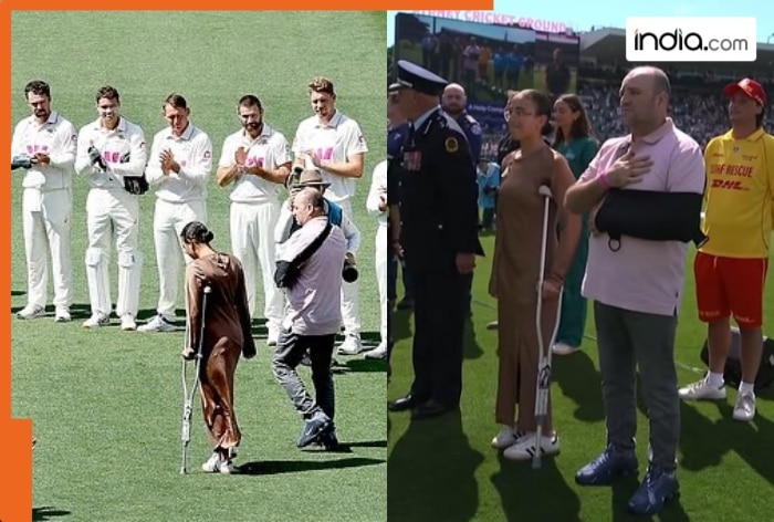 Ahmed Al Ahmed, hero of Bondi Beach attack, receives standing ovation at Sydney Cricket Ground, given guard of honour by players of both teams