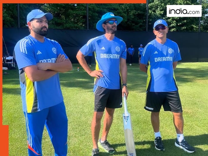 Rohit Sharma Vikram Rathour and Rahul Dravid