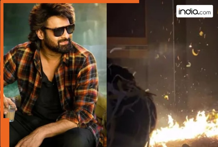 Confetti burnt inside the theatre during Prabhas’ The Raja Saab screening, video goes viral