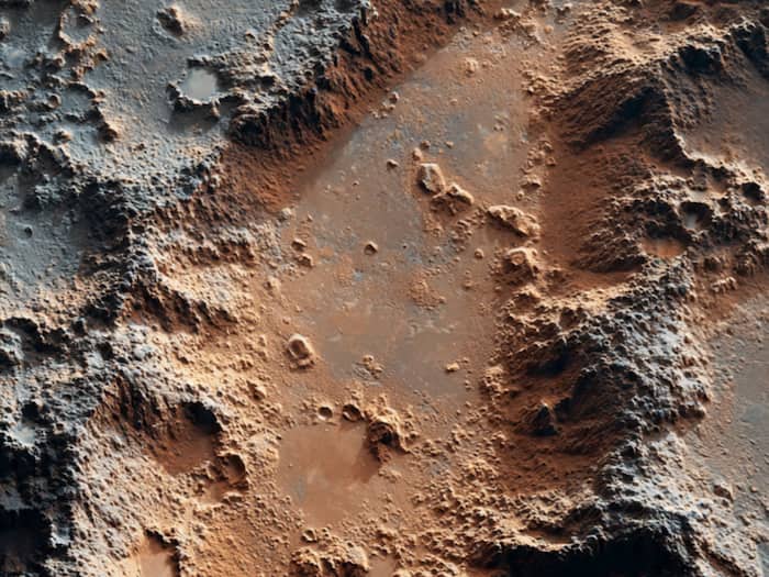 Beach on marsh Mars