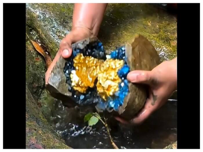 Gold Hidden Inside Rock