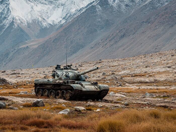 Light tank in Ladakh