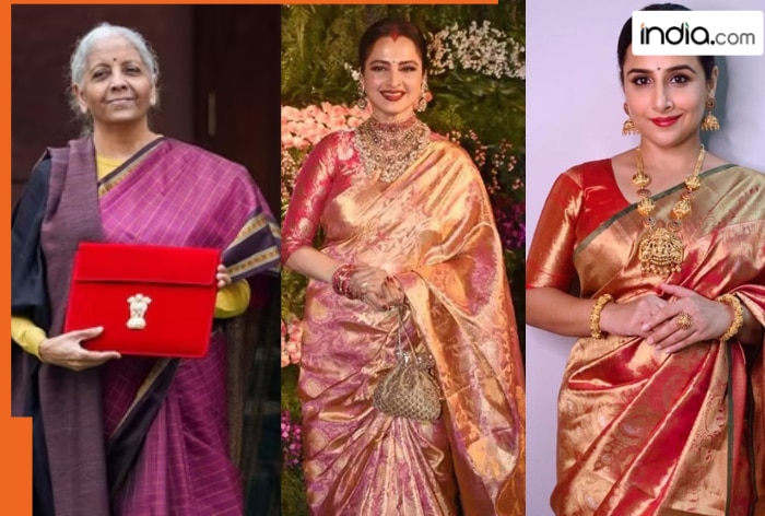 Union Budget 2026: From FM Nirmala Sitharaman to Rekha, Vidya Balan, how Kanjivaram saree became India’s timeless power statement