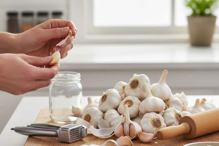 How to peel 1kg of garlic in minutes