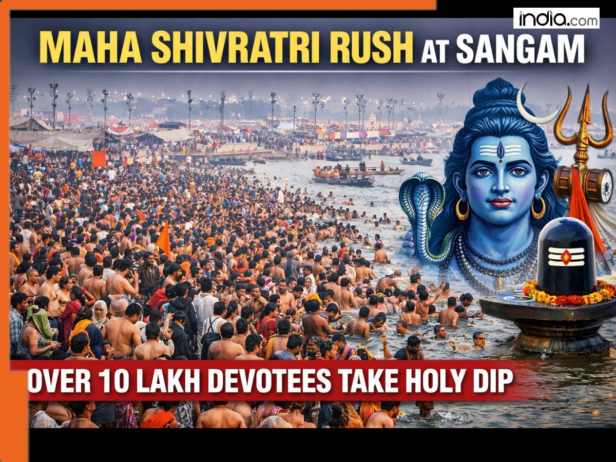 Over 10 lakh devotees take holy dip at Prayagraj’s sangam on Maha Shivratri, Magh Mela concludes with massive rush