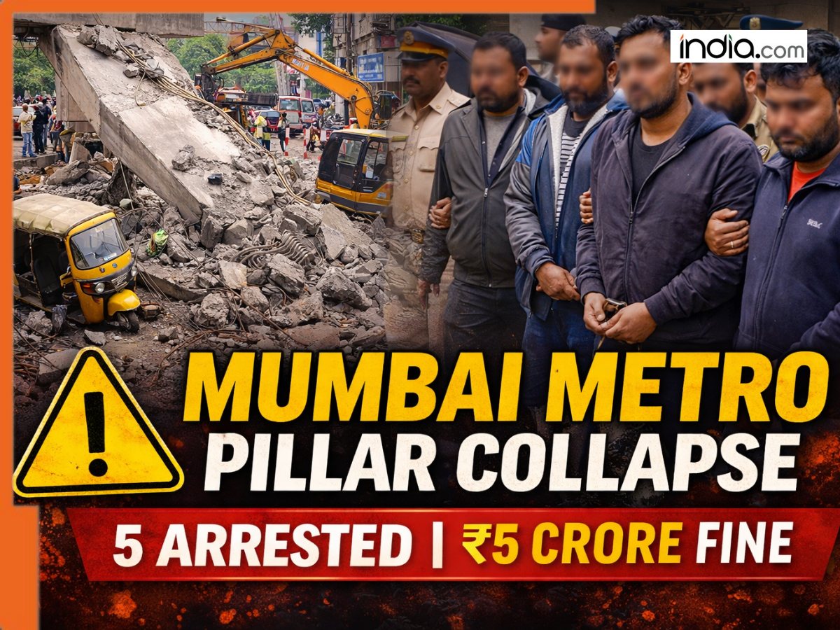 Mumbai Metro pillar collapses in Mulund: 1 dead, several injured, firm fined Rs 5 crore, engineer suspended