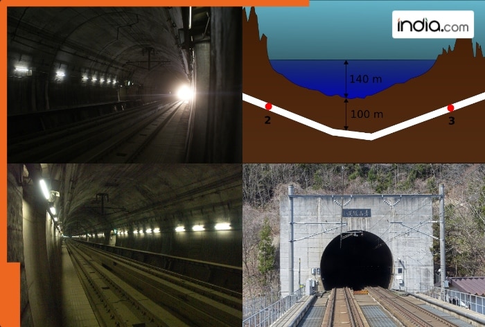 World’s only rail tunnel is hundreds of feet below sea and surface level, completely earthquake-proof, bullet trains run at 320 km/h
