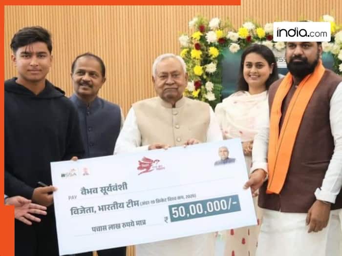 Vaibhav Sooryavanshi 50l Cheque
