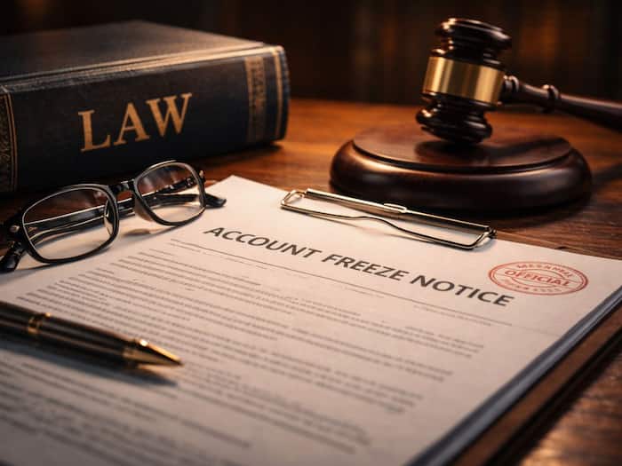 Bank account freeze rules