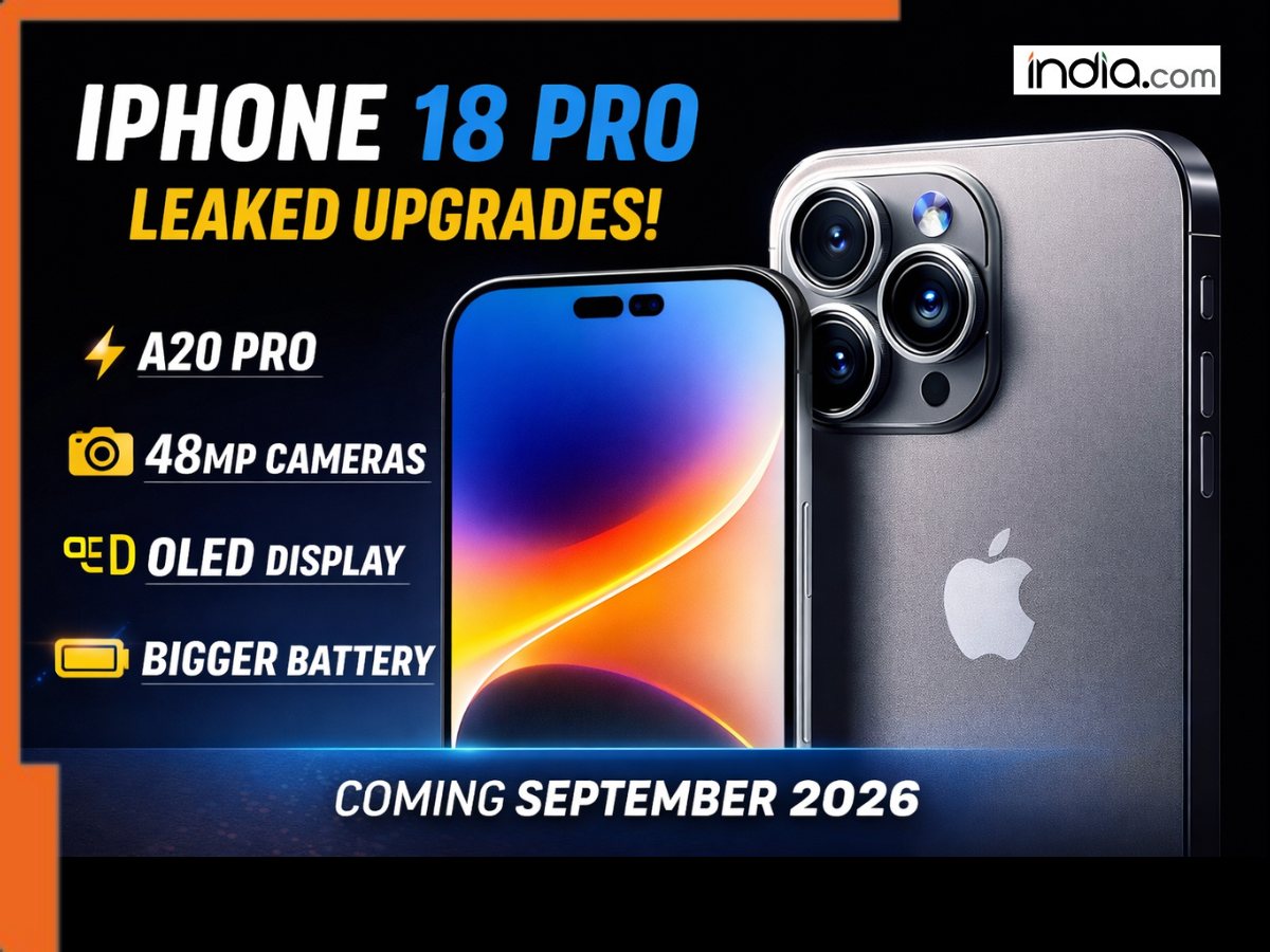 Apple iPhone 18 pro leaks: A20 pro chip, 48MP triple cameras and bigger battery tipped for 2026 launch, check expected price here