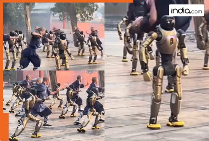 Robots perform martial arts with Shaolin monks in China, viral video takes internet by storm