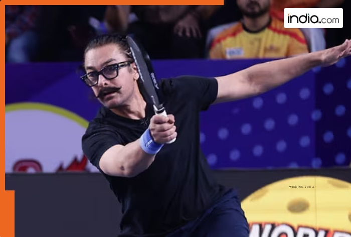 Aamir Khan slips at WPBL court, bounces back with a smile and steals the show – Watch