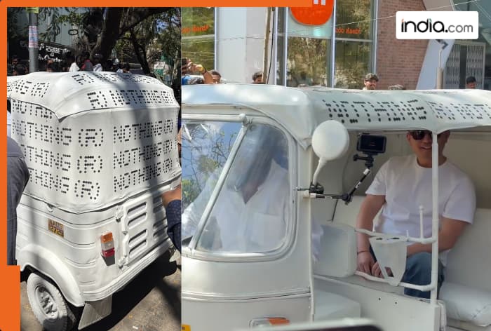 Nothing CEO Carl Pei makes special entry in ‘customised white auto-rickshaw’ for Bengaluru store launch | Watch viral video