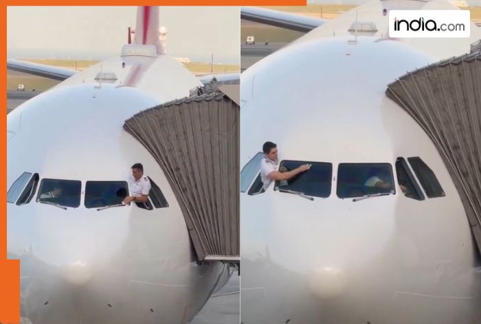 Pilots caught cleaning aircraft's windshield with water, internet is divided over security aspect | Watch viral video