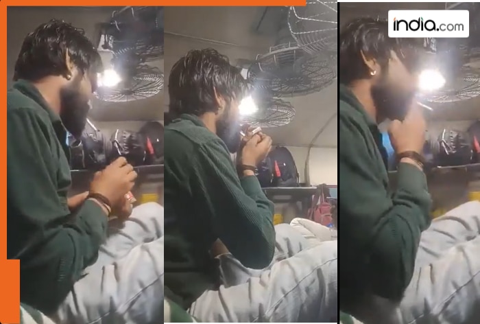 ‘Civic sense has ended’: Man smokes cigarette in moving train, attacks fellow passenger on confrontation | Watch viral video