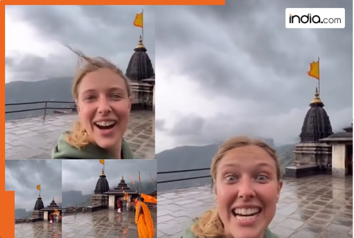 Video of foreign tourist attending aarti amid strong winds on Maha Shivratri baffles internet | Watch viral video to know the reality