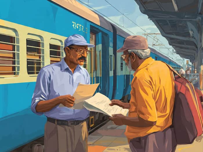 Indian railway train ticket