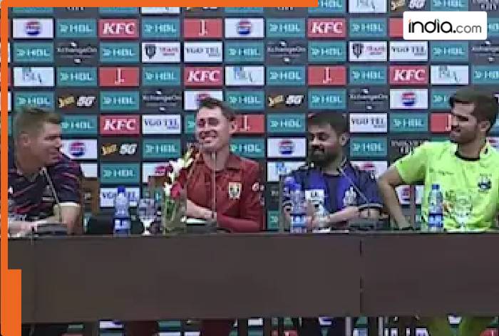 WATCH: David Warner snaps at Shaheen Afridi during PSL 2026 press meet ...