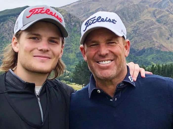 Shane Warne with Son Insta