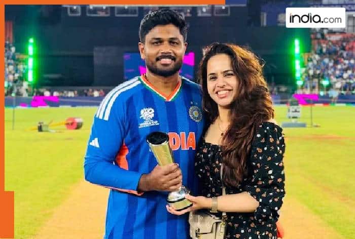 T20 World Cup 2026, Sanju Samson, Charulatha Remesh, Sanju Samosn with wife, Sanju Samson and wife, India vs New Zealand, Who is Charulatha Remesh?,