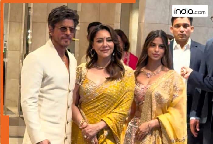 Shah Rukh Khan stuns in royal white Pathani sherwani, while Gauri Khan ...