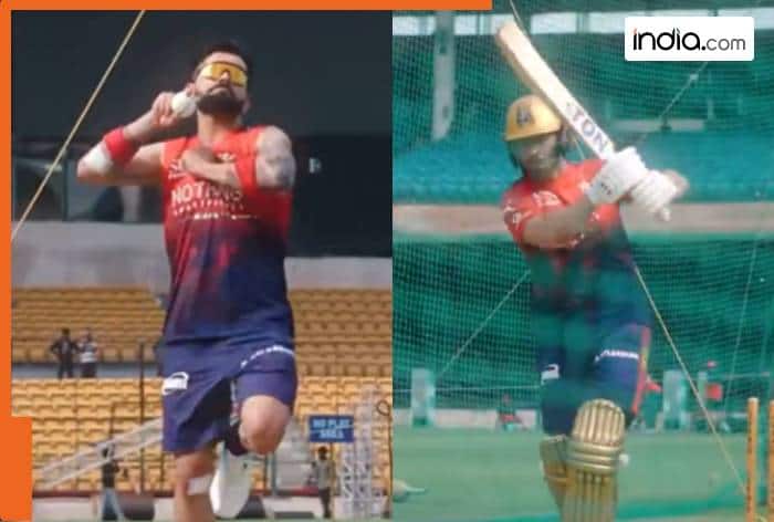 Virat Kohli, RCB, Royal Challengers Bengaluru, RCB vs SRH, Sunrisers Hyderabad, Phil Salt, T20 World Cup 2026, Virat Kohli bowls to Phil Salt, RCB practice session, Virat Kohli and Phil Salt
