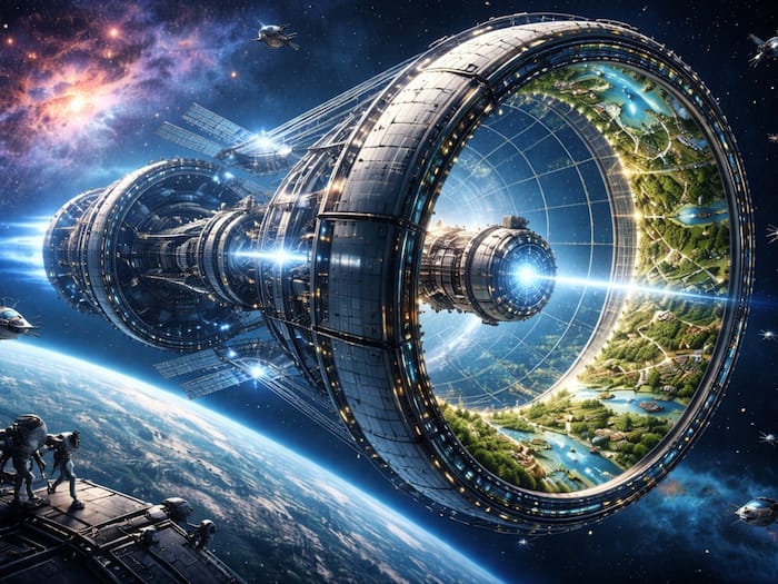 Human space habitats IN