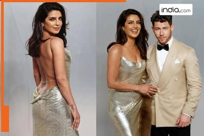 Forget Priyanka Chopra's Oscars red carpet look, she turns heads in a golden  backless gown at the after-party, See pics