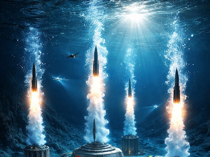 Under water Missiles launch