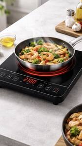 Compact Induction Cooktop for Home Kitchen