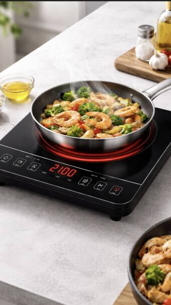 Electric Induction Cooktop with Auto Shut Off