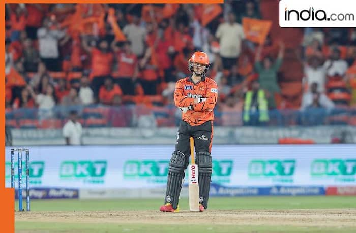 Abhishek Sharma reacts to his match-winning innings against DC