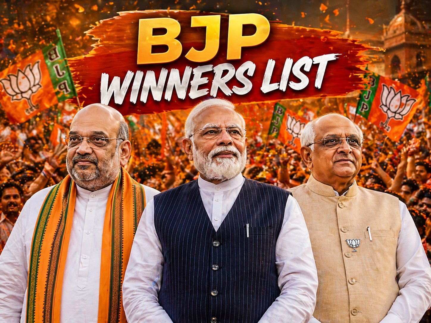 Gujarat Municipal Election Results 2026 BJP Winners List: BJP wins 7 out of 15 municipal corporations | Full list here