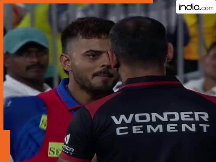 Heated discussion between Nitish Rana and umpire