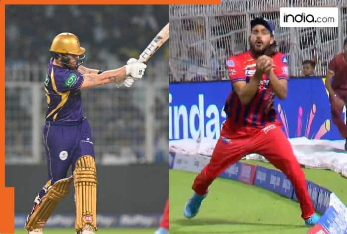 IPL 2026, Finn Allen, KKR, Ajinkya Rahane, Angkrish Raghuvanshi, Digvesh Rathi, Prince Yadav, Finn Allen's catch, Digvesh Rathi's boundary catch, KKR vs LSG, Kolkata Knight Riders vs Lucknow Super Giants, Prince Yadav removes Finn Allen